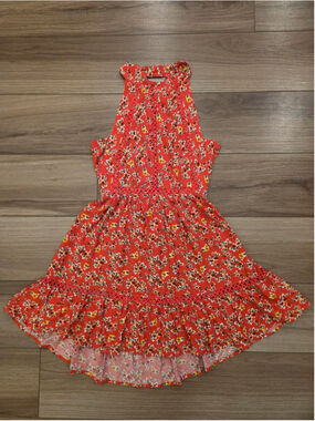 Sunday Mi Amor women's Floral Mini Dress Red Yellow Size XS